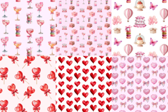 Set of seamless patterns for Valentine&#039;s Day. Product Image 2