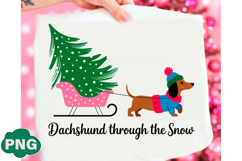 Christmas Dog Colorful PNG Trendy T-shir Product Image 4