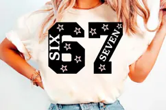 67 PNG, Six Seven Number Clipart SVG, Product Image 2