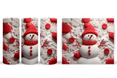 Snowman Tumbler Design. Winter Tumbler Wrap Sublimation Product Image 2