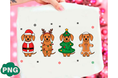 Christmas Dachshund PNG Dog Lover PNG Product Image 2