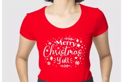 Christmas SVG Merry Christmas Y'all Cricut Quote Product Image 2