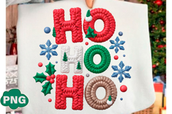 Ho Ho Ho Png, Crochet Christmas Png Product Image 2