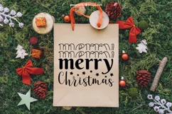 Christmas SVG Merry Christmas Cricut Quote Cut File Product Image 3