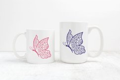 Butterfly Zentangle Mandala SVG Product Image 3