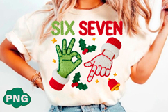 Faux Yarn Six Seven Meme Christmas PNG Product Image 2