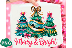 Merry and Bright Christmas Tree Png Product Image 2