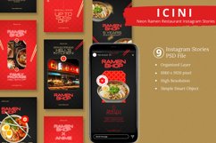 Icini - Neon Restaurant Instagram Story &amp; Canva Template Product Image 1