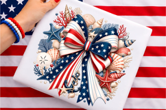 Coastal Seashell Bow Preppy Png Product Image 1