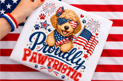4th of July Golden Doodle PNG Product Image 1