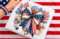 Preppy Coastal Seashell Bow Png Product Image 1