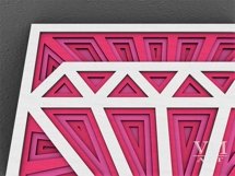 T03 - Layered Diamond SVG File, 3D Diamond Mandala DXF file Product Image 6