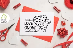 Gnome svg Choose love Valentine gnomes svg files for cricut Product Image 6