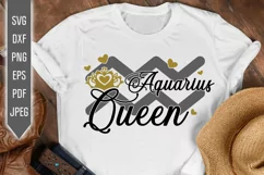 Aquarius Queen Svg. Zodiac Sign Birthday. Horoscope png Product Image 1
