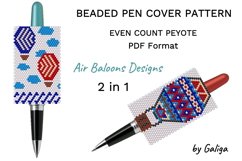 Air Baloons Pen Cover Patterns Beaded Pen Wras DIY Pen Case Product Image 1