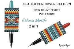 Ethnic Pen Cover Patterns Beaded Pen Wras DIY Pen Case Product Image 1