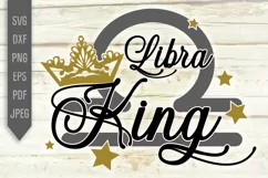 Libra King Svg. Zodiac Sign Birthday. Horoscope dxf, png Product Image 2