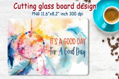 Inspiring quote kitchen glass cutting board sublimation png Product Image 2