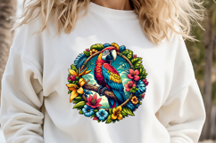 Cute macaw sublimation design png | Tropical parrot clipart Product Image 1