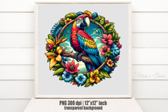 Cute macaw sublimation design png | Tropical parrot clipart Product Image 2