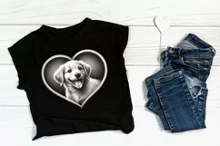 Dog mom heart Valentines day Sublimation clipart sketch png Product Image 3