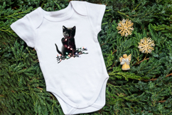 Christmas lights &amp; black cat clipart| Winter t shirt designs Product Image 3