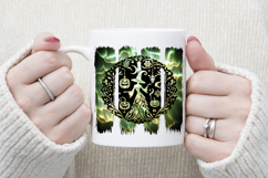 Cute green Halloween witch brush strokes t shirt design png Product Image 3
