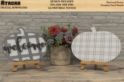 Pumpkin Bundle Plaid and Flowery for Easel Stands SVG files Product Image 7