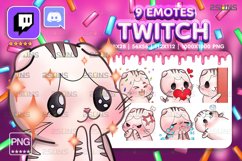 Cat Chibi EMOTES 9, Twitch Emotes Pack, Discord Emotes Pack Product Image 1