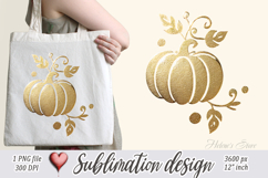 Cute golden pumpkins t shirt design png Product Image 1