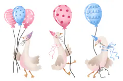 Goose Birthday . Baby Girl and Boy Newborn Baby Shower Product Image 2