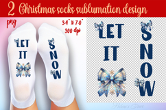 Funny Christmas Socks | Sublimation Designs For Socks Product Image 1