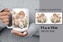 Watercolor Easter Bunny Mug Sublimation Product Image 1