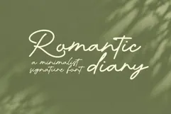 Romantic Diary - Minimalist Script Font Product Image 1