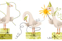 Goose Birthday . Baby Girl and Boy Newborn Baby Shower Product Image 4