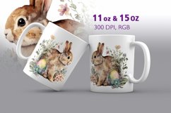 Watercolor Easter Bunny Mug Sublimation Product Image 1