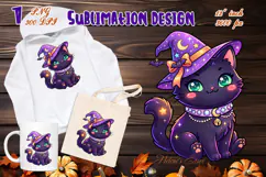 Cute Halloween clipart | Kawaii shirt sublimation designs Product Image 3