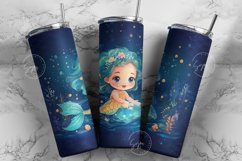 Mermaid Tumbler, Baby Mermaid Tumbler, 20 oz Skinny Tumbler Product Image 1