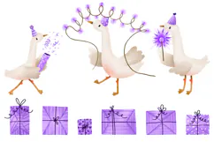 Goose Birthday . Baby Girl and Boy Newborn Baby Shower Product Image 7