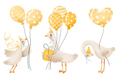 Goose Birthday . Baby Girl and Boy Newborn Baby Shower Product Image 8