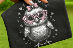 Preppy Easter Chick PNG | Retro Cute Easter Chick | Spring Product Image 1