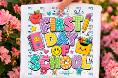 First Day of School Striped Trendy Shirt Product Image 1