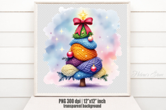 Christmas tree clipart | Winter forest t shirt design png Product Image 4