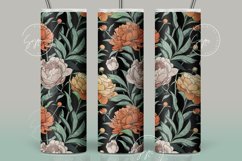 Seamless Boho Floral Tumbler Sublimation Wrap PNG Design Product Image 1