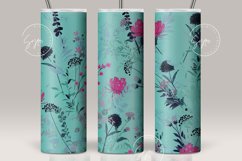 Seamless Wild Flower Tumbler Sublimation Wrap Design PNG Product Image 1