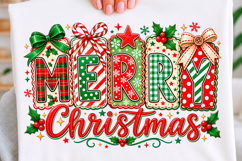 Merry Christmas Coquette Bow PNG Product Image 1