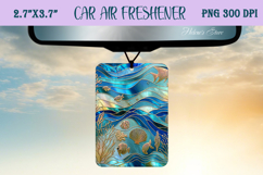 Iridescent ocean pattern Air Freshener Car sublimating Product Image 1