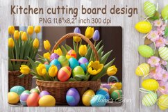Spring Flowers cutting board sublimation | Floral kitchen Product Image 1