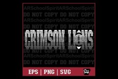 Crimson Lions Football Strikethrough Product Image 1