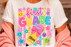 First Grade Teacher Shirt PNG Design Product Image 1